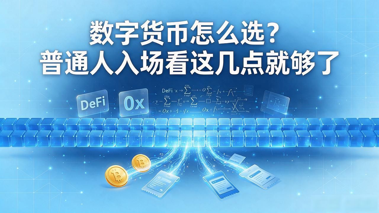 数字货币怎么选？普通人入场看这几点就够了