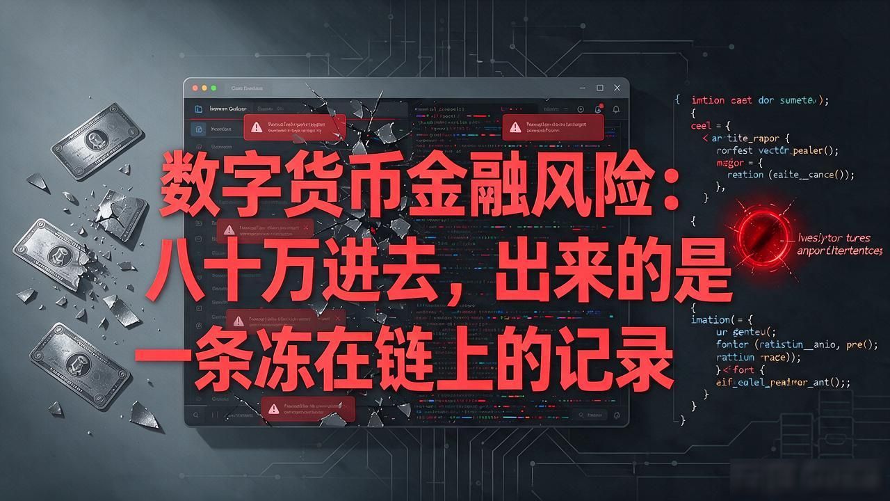 数字货币金融风险：八十万进去，出来的是一条冻在链上的记录