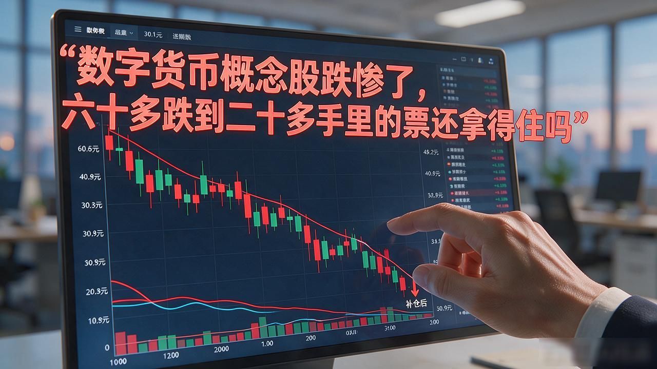 数字货币概念股跌惨了，六十多跌到二十多手里的票还拿得住吗