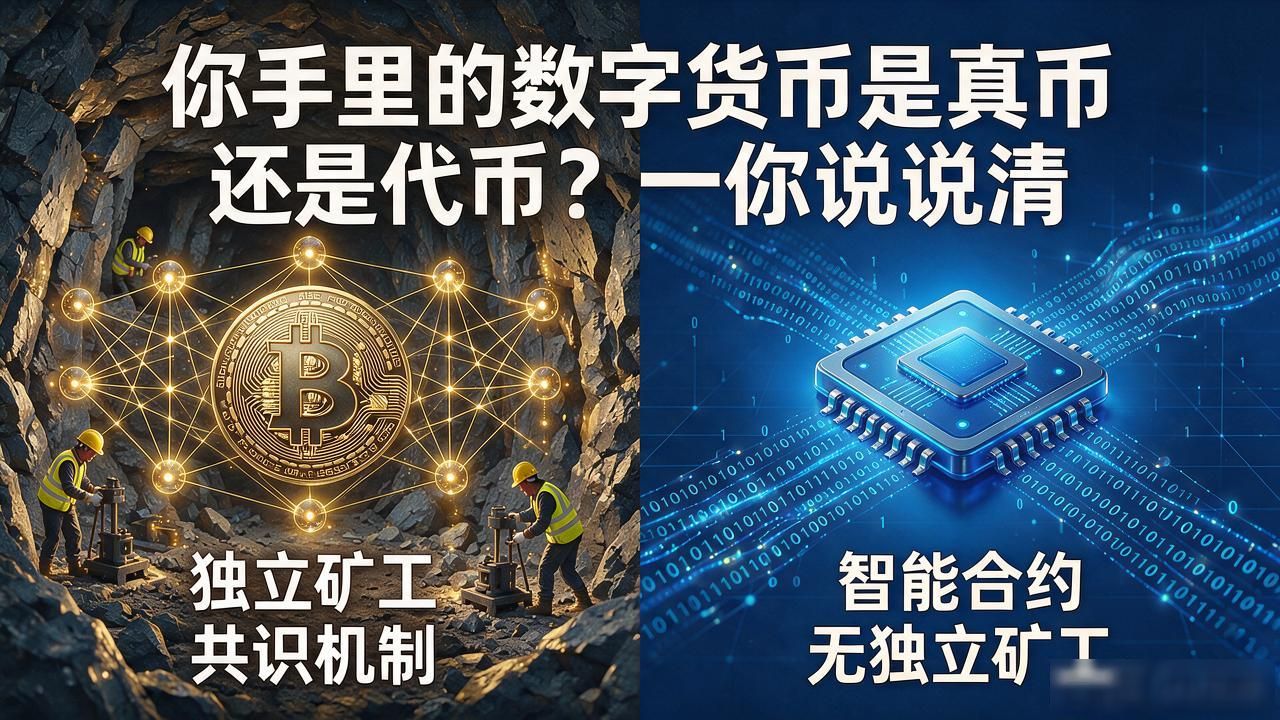 你手里的数字货币是真币还是代币？一句话说清