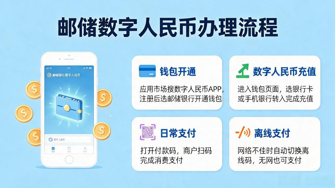 邮储银行数字货币怎么办理？详细流程全解析