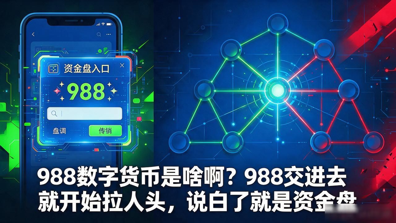 988数字货币是啥啊？988交进去就开始拉人头，说白了就是资金盘