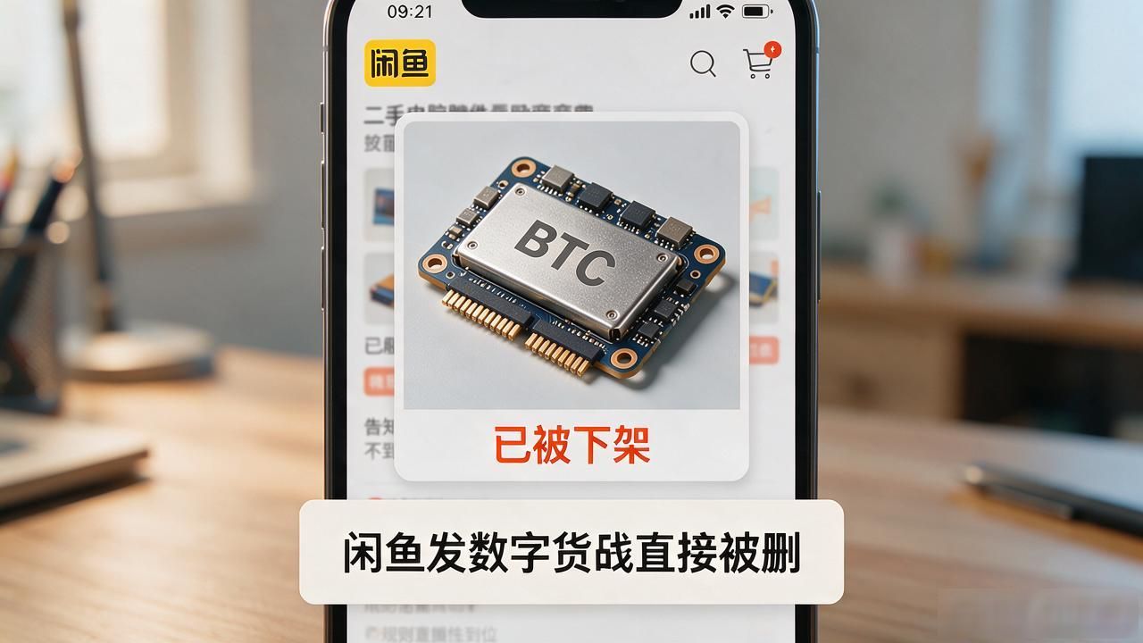 闲鱼发数字货币直接被删，二手平台这回把币也管上了