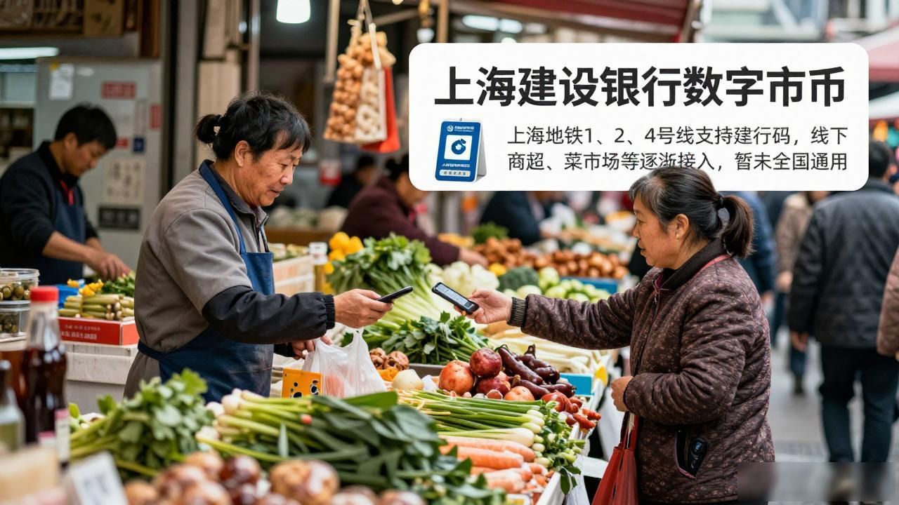 上海建设银行数字货币怎么开通，线下商超能不能直接扫码付