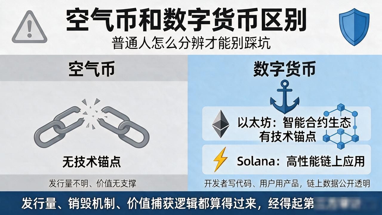 空气币和数字货币区别：到底有啥不同，普通人怎么分辨才能别踩坑