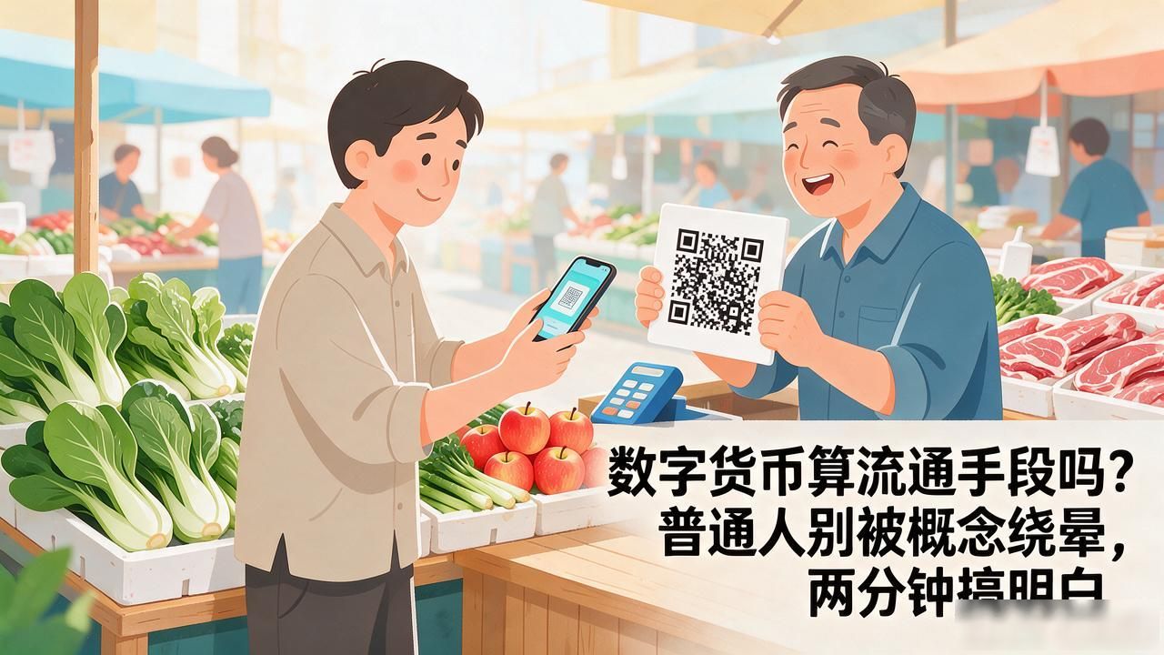 数字货币算流通手段吗？普通人别被概念绕晕，两分钟搞明白