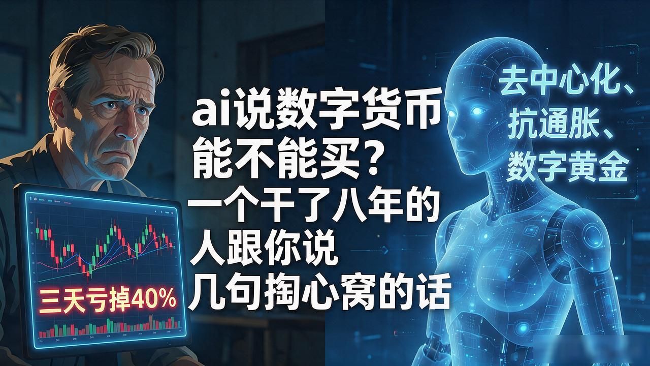 ai说数字货币能不能买？一个干了八年的人跟你说几句掏心窝的话